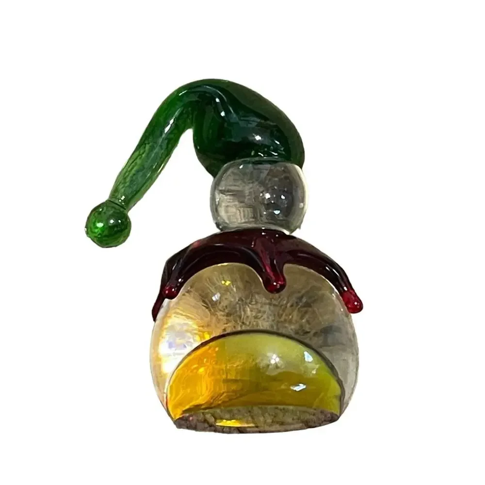 Vintage Kaspar Silesia Multi-Color Glass Art Clown Paperweight Made In Germany